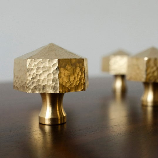 Frankie Hammered Brass Cabinetry Knob - Little Swagger