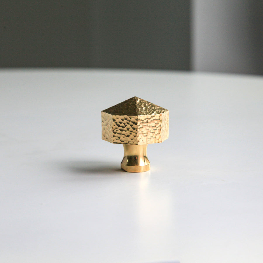 Frankie Hammered Brass Cabinetry Knob - Little Swagger