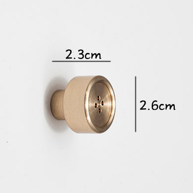 Angus Button Brass Cabinetry Knob - Little Swagger
