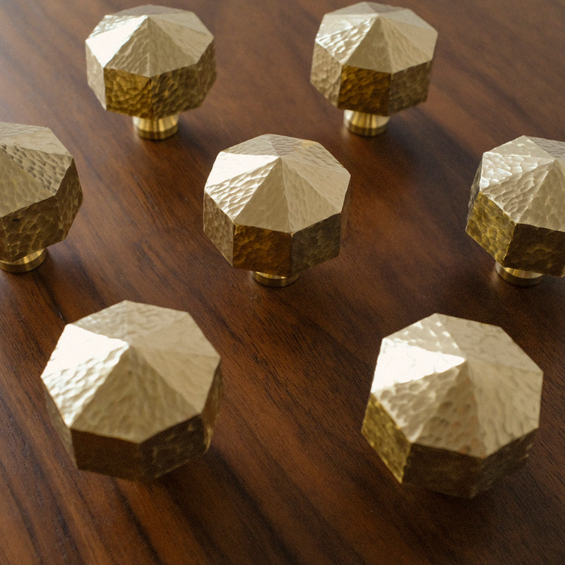 Frankie Hammered Brass Cabinetry Knob - Little Swagger