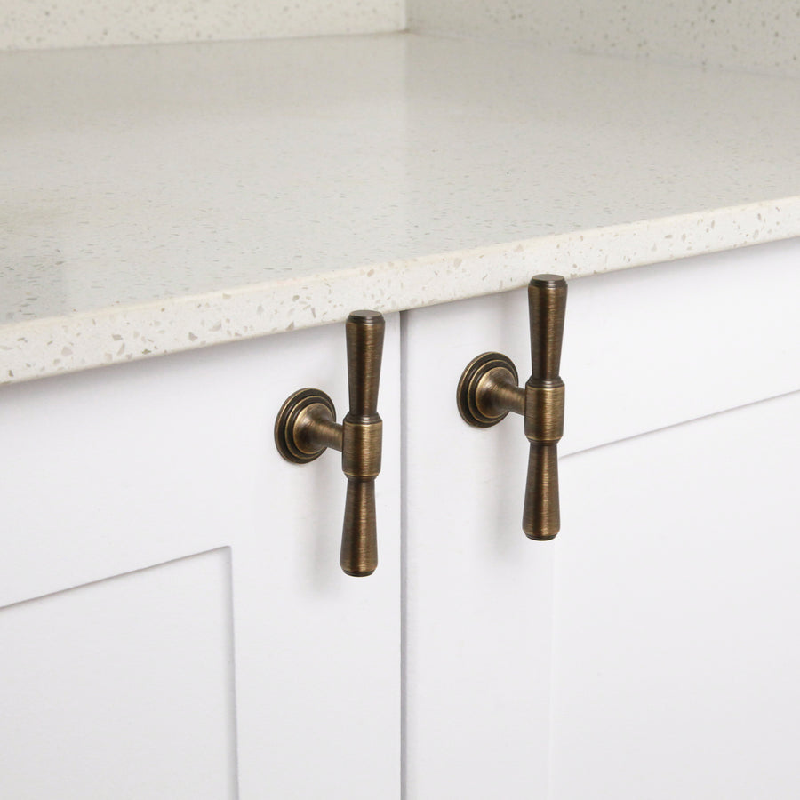 Neve Brass Cabinetry T Handle - Little Swagger