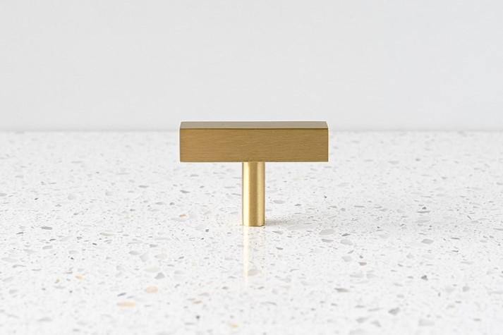 Brass Cabinetry Square T-Handle - Madeline - Little Swagger Australia