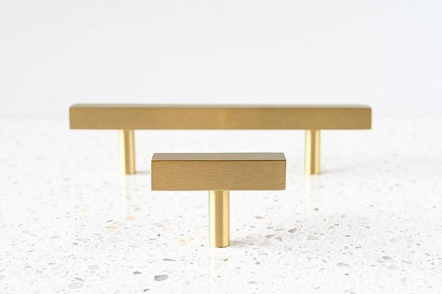 Brass Cabinetry Square T-Handle - Madeline - Little Swagger Australia