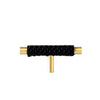 Brass and Leather Cabinetry T-Handle - Maggie - Little Swagger Australia