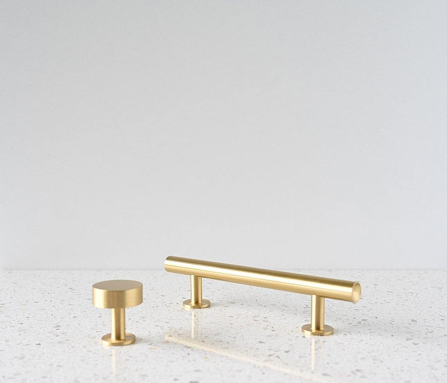 Brass Smooth Cabinetry Knob - Oscar - Little Swagger Australia